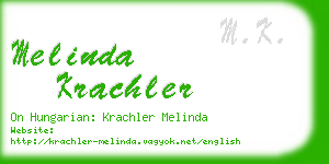 melinda krachler business card